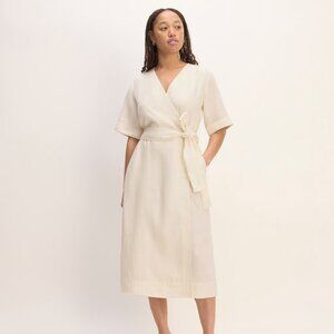 Everlane The Linen Short-Sleeve Wrap Dress